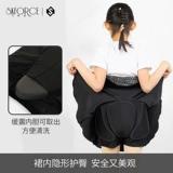 Детский модный бархатный костюм для тренировок, юбка, фигурное катание, защита при падении, с акцентом на бедрах