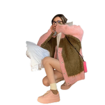 2022 winter new style soft and lazy cardigan jacket for women high-end fashion brand mid-length temperament top