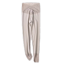 Pure cotton autumn trousers for women in autumn and winter lace-edged high-waisted leggings close-fitting seamless cotton trousers underpants thin warm pants