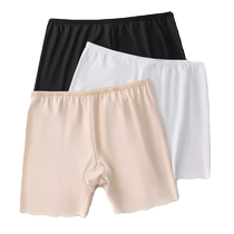 3 pack of ice silk seamless safety pants for women in summer thin can be worn outside anti-exposure non-curling lace bottoming shorts