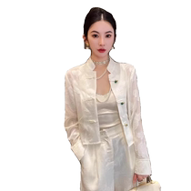 New Chinese style Chinese style disc buckle sun protection jacket for women summer new style high-end versatile jacquard light luxury temperament top