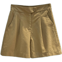 High-waisted shorts plus size womens fat mm loose and slim summer thin a-line wide-leg pants khaki casual five-point pants