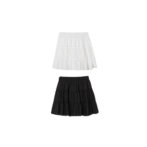 White cake skirt puffy short skirt new summer high-waisted slim A-line skirt for women ballet style petite skirt