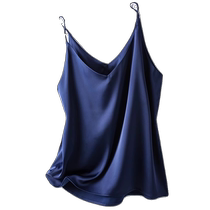 Camisole womens V-neck acetate satin sleeveless bottoming top with small suit underneath