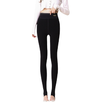 Ball-free black leggings for women to wear as outerwear in autumn and winter with skirts and velvet thickened pantyhose to slim down legs.