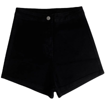 Black denim shorts for womens summer thin high-waisted elastic slimming versatile hot girl tight hip-hugging pants hot pants