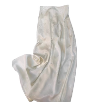 New Chinese style skirt for women summer new style high waist slim drape a line skirt national style jacquard acetate satin skirt