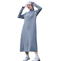 UPF50 stand-up collar long ice silk cool-feeling full-body sun protection clothing for women summer new anti-UV professional sun protection clothing