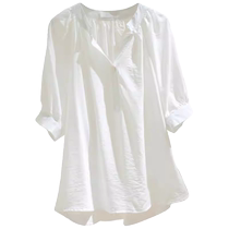 White French short-sleeved chiffon shirt for women summer 2024 new style belly-covering slimming top t-shirt versatile shirt