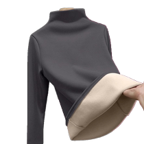 Thermal underwear for women thickened velvet half-high collar inner cotton sweater double-sided German velvet self-heating bottoming shirt autumn clothes