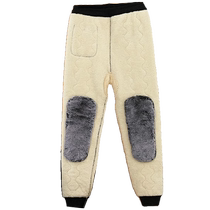 Camel hair cotton trousers for men and women in winter plus velvet and thickened cashmere trousers autumn trousers cold-resistant to minus 40 degrees extra thick northeastern warm trousers