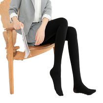 2 packs of black translucent skin light legs artifact for women in autumn and winter nude outer wear fake translucent pantyhose black stockings leggings