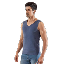 Graphene self-heating thermal vest for men in winter tummy protection back protection vest bottoming shirt brushed velvet vest