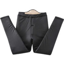 Northeastern cotton pants mens winter high-waist plus velvet thickened leggings velvet pants windproof quilted knee pads waist protection warm pants