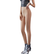 Large size fat MM water light socks womens autumn and winter outer wear bare photosensitive leg artifact leggings plus velvet flesh-colored foot-stepping pantyhose