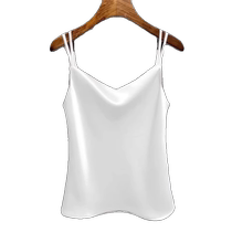 Big red V-neck silk mulberry silk camisole womens V-neck acetate satin top high-end suit inner wear