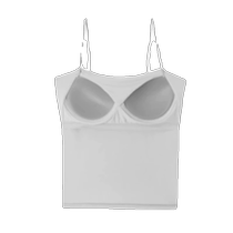 Anti-exposure white small camisole womens bra all-in-one beautiful back underwear with breast pads short anti-exposure tube top bra