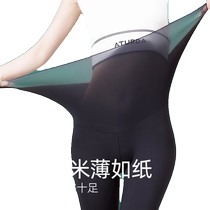 Ultra-thin 5-point shark pants for summer thin tight black leggings yoga pants 5-point cycling pants