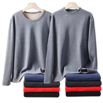 Thermal underwear mens velvet thickened half-high collar sweaters cotton sweaters large size autumn clothes autumn trousers suit autumn and winter