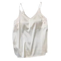 Silk camisole with breast pads for women simple V-neck acetate satin sleeveless bottoming shirt top and suit inside