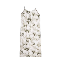 Womens summer pure cotton nightgown with breast pads and suspenders 2024 new summer style casual thin pajamas that can be worn outside