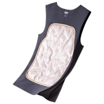 Down-filled German velvet thermal vest for men in winter plus velvet thickened heating vest to protect tummy and back.