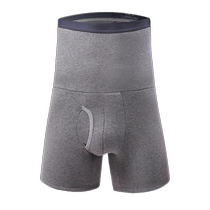Mens high-waist waist-protecting warm underwear winter thickening cold-proof belly protection large size belly-control boxer briefs plus velvet underwear