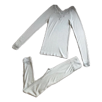 Thermal underwear womens winter lace V-neck tight body heating cotton sweater thin autumn clothes long trousers set