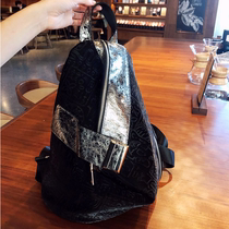 Hong Kong trendy brand retro backpack womens fashion all-match Western backpack high-end large-capacity net red womens bag trend