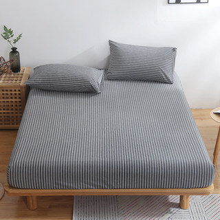 Unprinted yarn-dyed cotton bed sheet single product cotton washed cotton Japanese mattress protector bed cover bed cover single piece customization