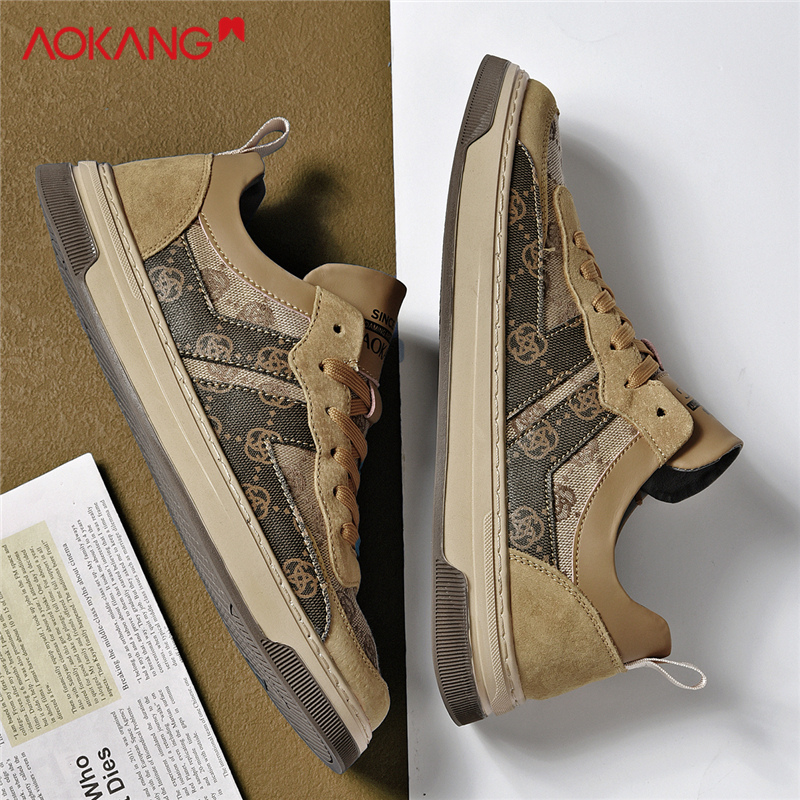 Okong men's shoes summer new 2023 sneakers men's low - tide casual men's leather shoes