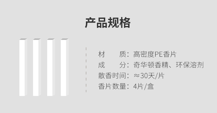 DAILY LAB 小金條車載香薰隨身香氛替換組合香錠補充裝出風口 4片/盒 琥珀粉胡椒 8款選