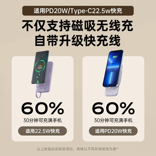 Apple, магнитный маленький портативный совместимый большой мобильный телефон с зарядкой, вместительный и большой блок питания, США, «три в одном»