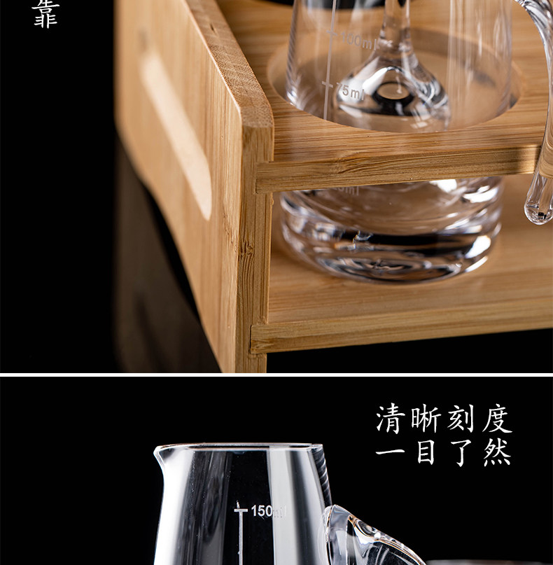 Ликер Cup 高档水晶玻璃白酒杯家用套装高脚10毫升小酒杯刻度分酒器杯架收纳