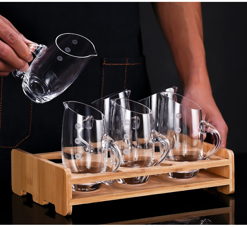 Ликер Cup 一壶一杯水晶玻璃白酒杯高脚杯小酒杯分酒器家用倒酒壶酒具组套