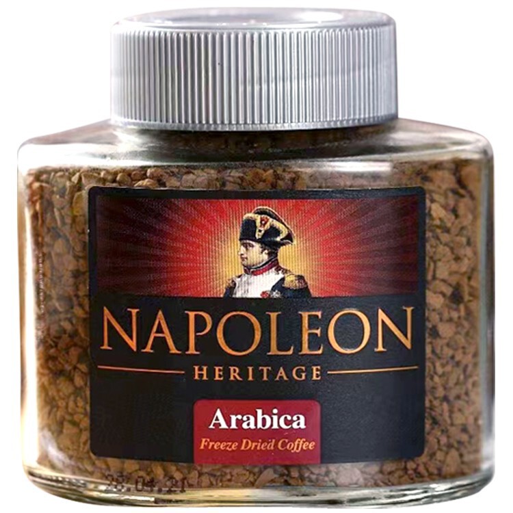 Russian Imported Arabica Freeze-Dried Black Coffee, Exquisite Brand Napoleon Instant Coffee, Bottled 100g