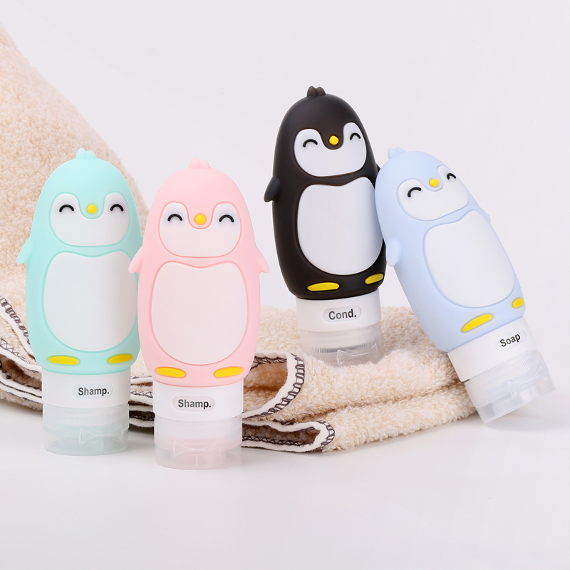 Soft silicone travel bottle portable shampoo empty bottle small shower gel cosmetic emulsion bottle press type