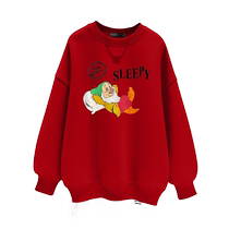2024 new spring autumn and winter oversize American retro style dwarf round neck fake two-piece sweatshirt for women plus velvet