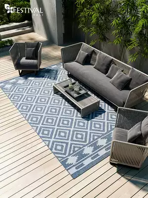Imported outdoor carpet Villa hotel carpet Summer courtyard moisture-proof and waterproof floor mat Wabi-sabi custom full shop