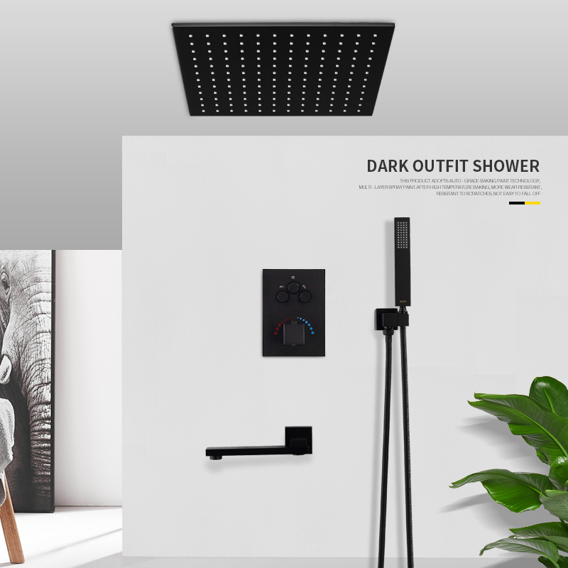 American Zorshen new household constant temperature shower kit hot melt dark load wall embedded box pressurized shower