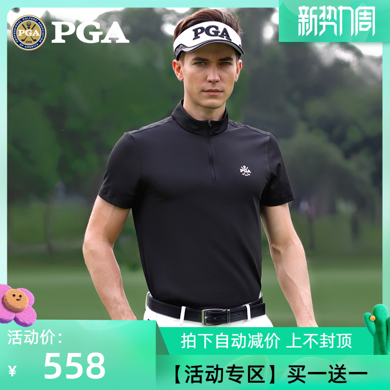 American PGA new golf wear men's short sleeve t-shirt moisture quick dry men's clothing