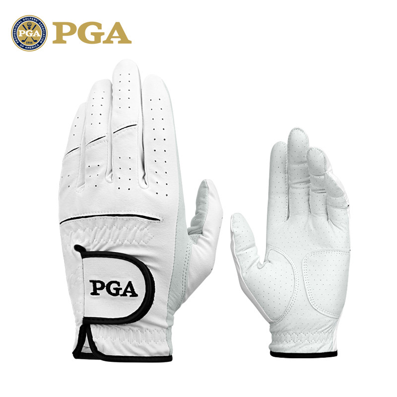 美国PGA 高尔夫手套男士 高尔夫球手套真皮手套小羊皮+超纤皮 5