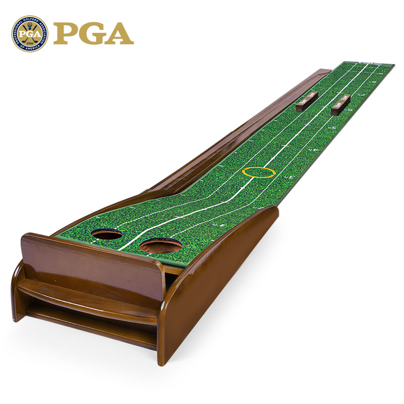アメリカPGA 2025 無垢材 屋内ゴルフパッティング練習用具 オフィス 自宅練習用ブランケット 高級ギフト