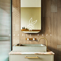 Modern minimalist wood grain brick strip Nordic Wind Restaurant Balcony Kitchen Toilet Wall Brick floor tiles 200 * 1200