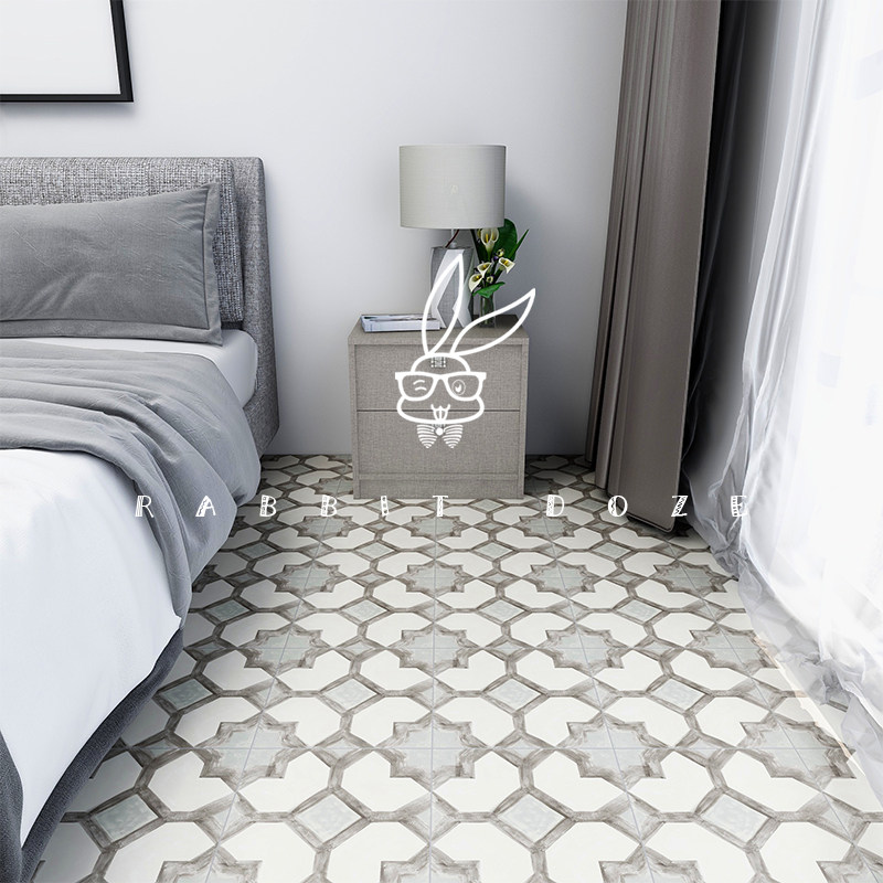 Nordic hand-painted retro art tiles kitchen dining room colored background wall tiles balcony greenhouse non-slip floor tiles