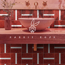 Retro Red Folk Hotel Personality Small Flower Brick Mediterranean I Style Restaurant Ins Wind Anti Slip Tiles 300300