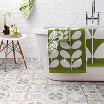 American retro toilet bathroom anti-slip floor tiles Kitchen Balcony Background Wall Brick Antique Small Flower Brick 200 * 200