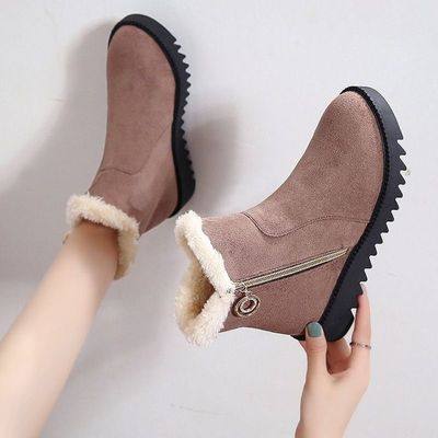 女士加绒雪地靴短靴马丁靴棉鞋保暖靴女鞋