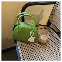 Small crowdwomen bag Jane about butter fruit green small square bag 2022 new foreign air texture small bag handbag hand inclined cross-pack tide