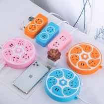 Multifunction Home Porous Usb Panel Socket Platoon Plug Wire Board Patch Board Power Charge Converter Long Line